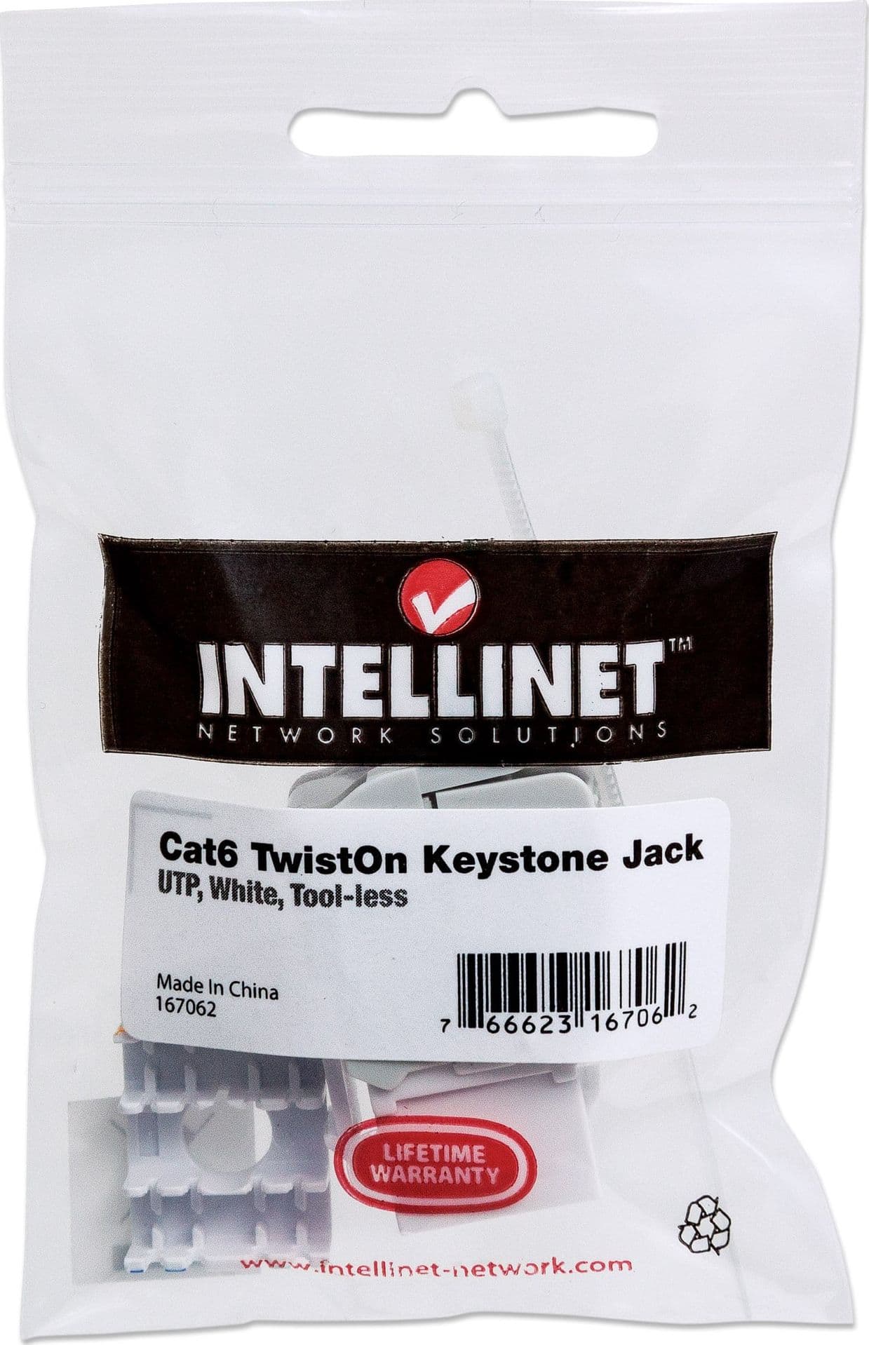 Frutto Keystone RJ45 UTP Cat6 Bianco - 11