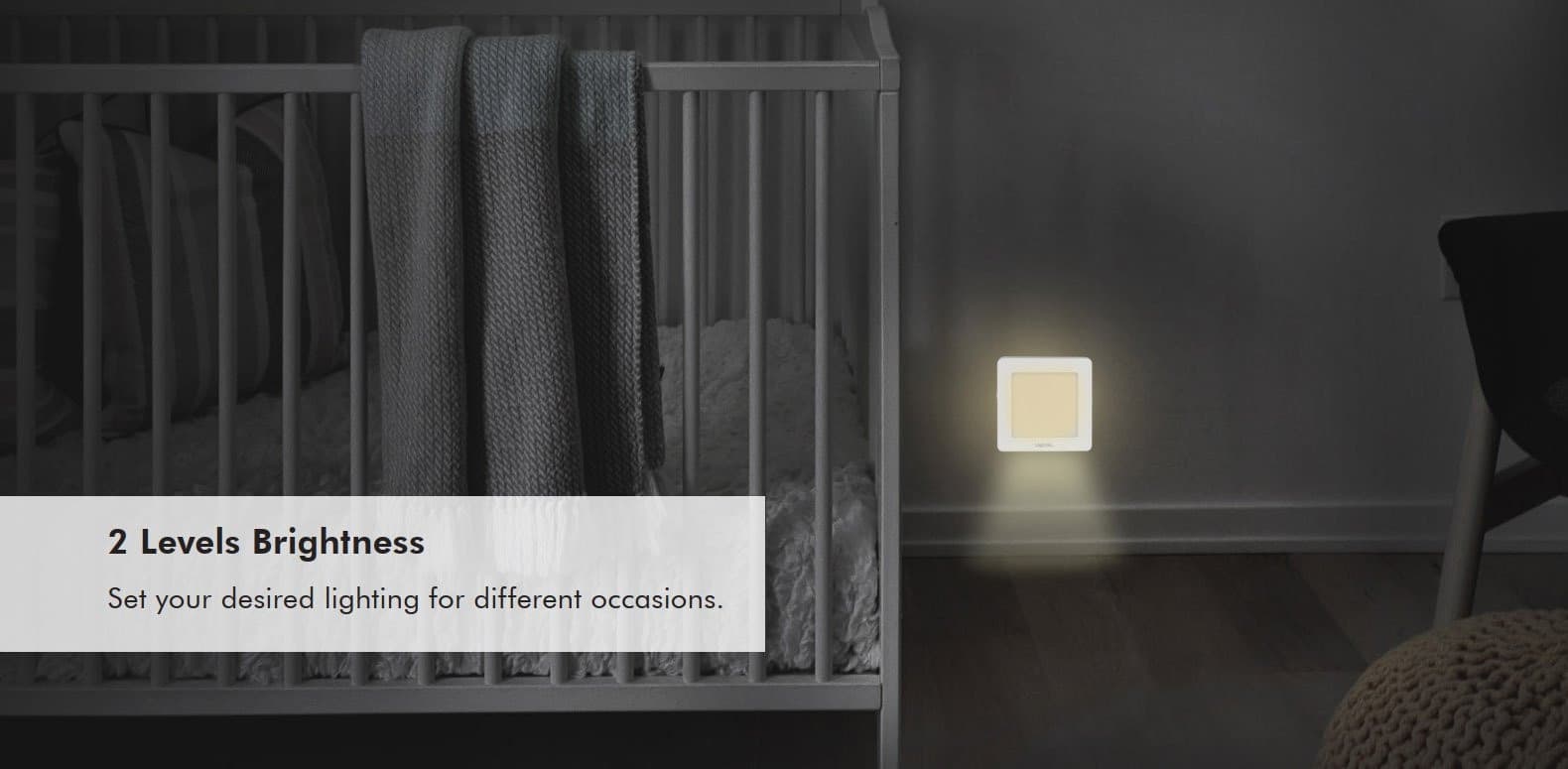 Luce Notturna LED Quadrata con Sensore Crepuscolare Bianco Caldo - 11
