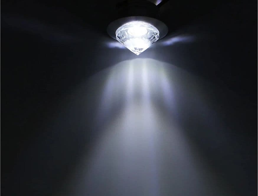 FARETTO LAMPADA A SOFFITTO LED DIAMANTE EFFETTO CRISTALLO 3W 5V LUCE RGB LS16-RGB - 4