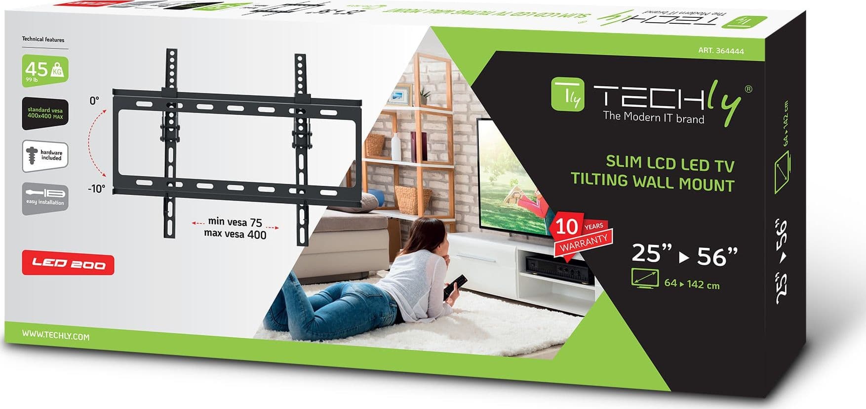 Staffa a Muro Inclinabile per TV LED LCD 25-56'' Nero - 15