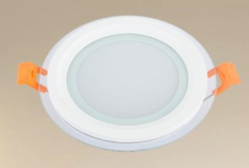 PANNELLO LED DA INCASSO LUCE 3000K-6500K 9W TONDO AM-CR-9 CON BORDO TRAPARENTE 00632 - 4