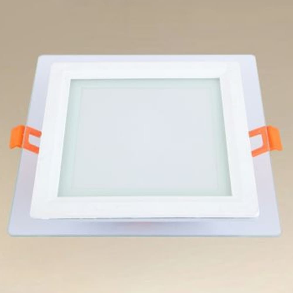PANNELLO LED INCASSO LUCE 3000K-6500K 12W QUADRATO AM-CS-12 CON BORDO TRAPARENTE 00687 - 3