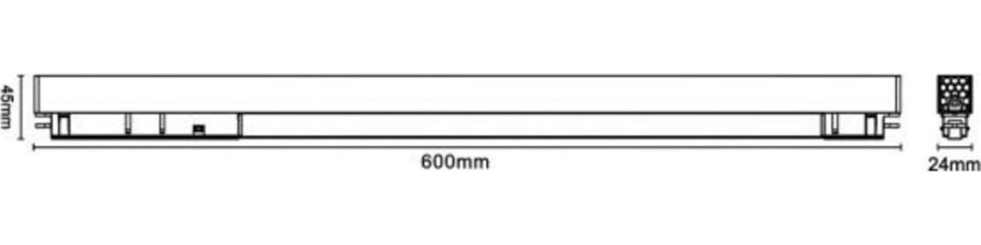 FARETTO BARRA LED 24W MAGNETICO COPERTURA OPACA BINARIO 48V LUCE 3000K 4000K SMD-24W - 6