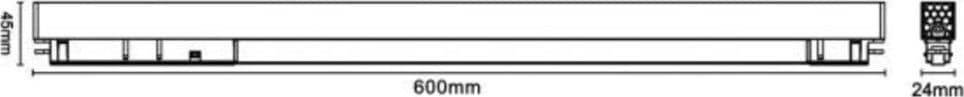 FARETTO BARRA LED 24W MAGNETICO COPERTURA OPACA BINARIO 48V LUCE 3000K 4000K SMD-24W - 6