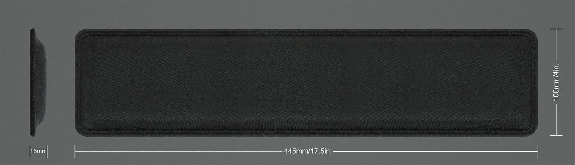 Tappetino Poggiapolsi Ergonomico in Gel per Tastiera Nero - 13