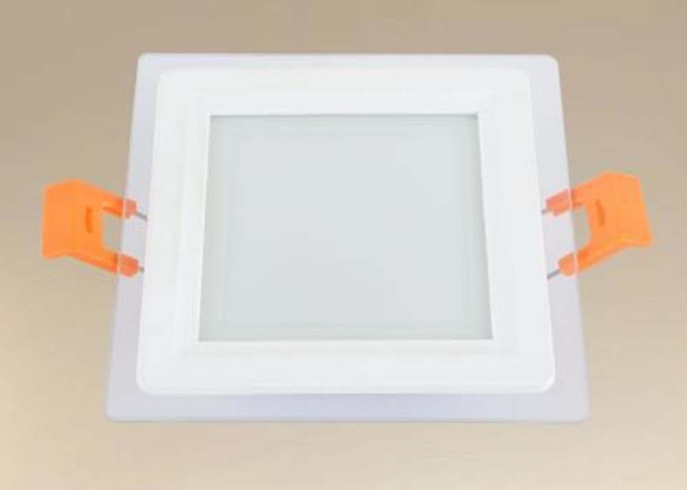PANNELLO LED INCASSO LUCE 3000K-6500K 6W QUADRATO AM-CS-6 CON BORDO TRAPARENTE 00663 - 5