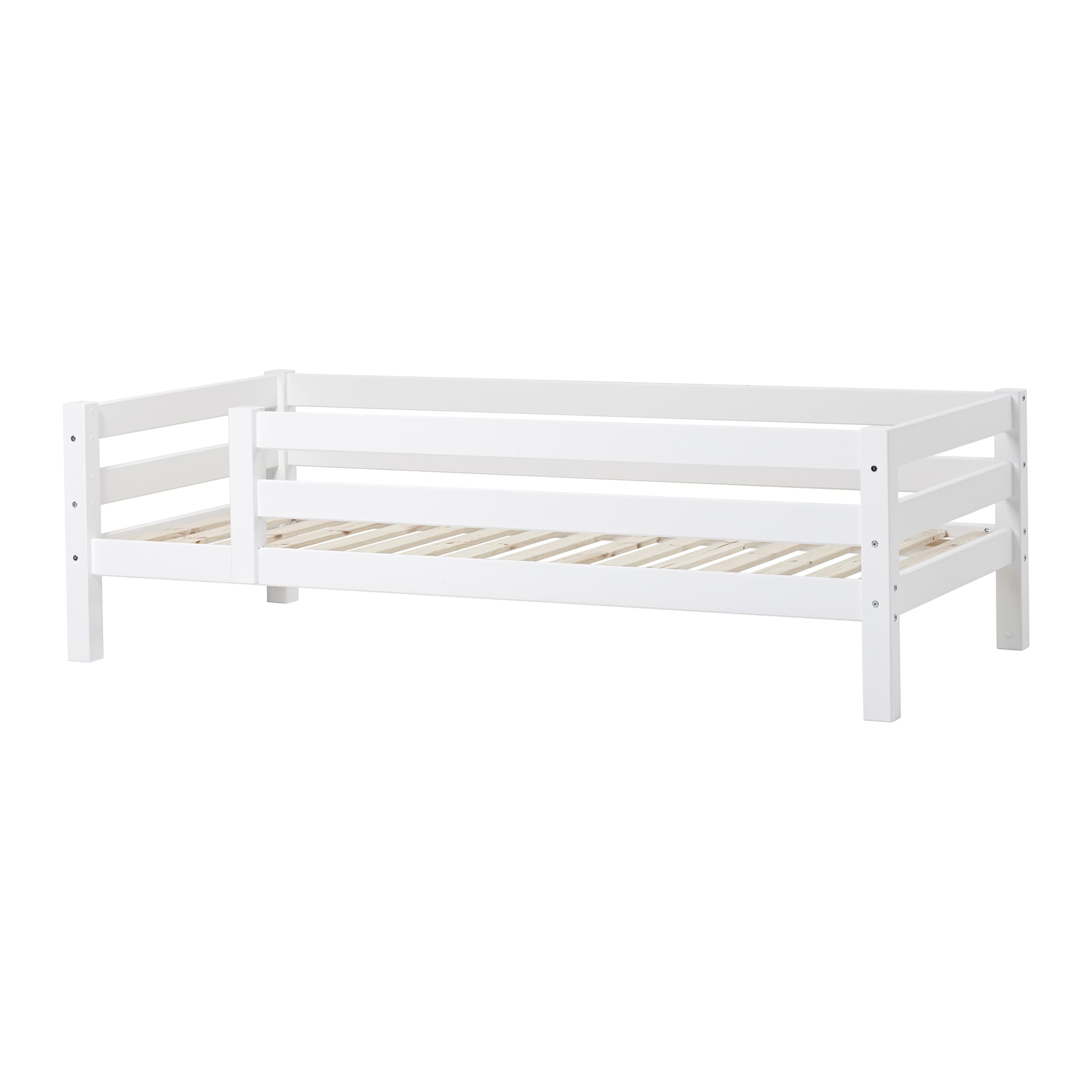 Letto junior Hoppekids ECO Luxury con sponda a 3/4 90x200 cm - Bianco