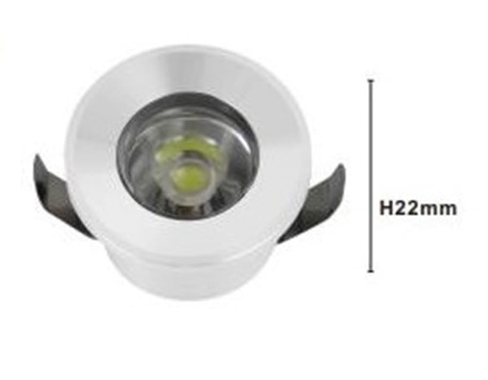 FARETTO 1W LED INCASSO A SOFFITTO IP20 BIANCO MINI SPOT SEGNAPASSI LUCE FREDDA 00205 - 4