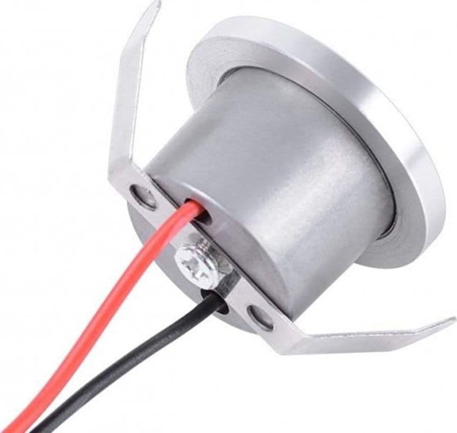 FARETTO 1W LED INCASSO A SOFFITTO IP20 ARGENTO MINI SPOT SEGNAPASSI LUCE FREDDA 00243 - 5