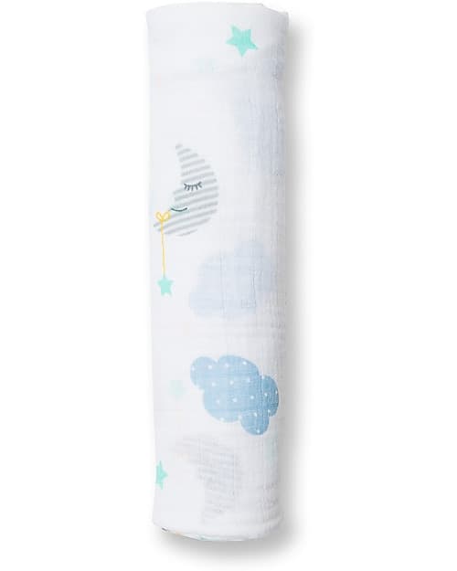 Copertina Swaddle 120 x 120 cm, Dreamland - 100% mussola di cotone Lulujo Baby