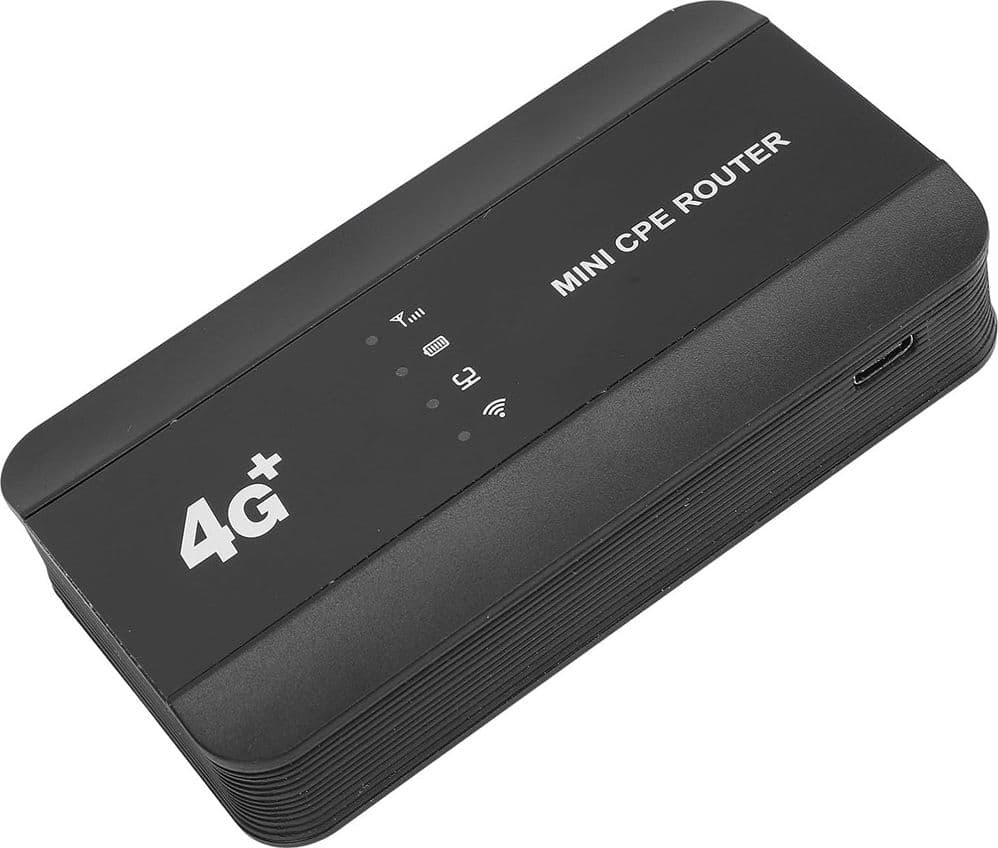 MINI ROUTER CPE ETHERNET 4G LTE WIFI 6 300MBPS RJ45 SLOT SCHEDA SIM TIPO C PORTATILE - 9