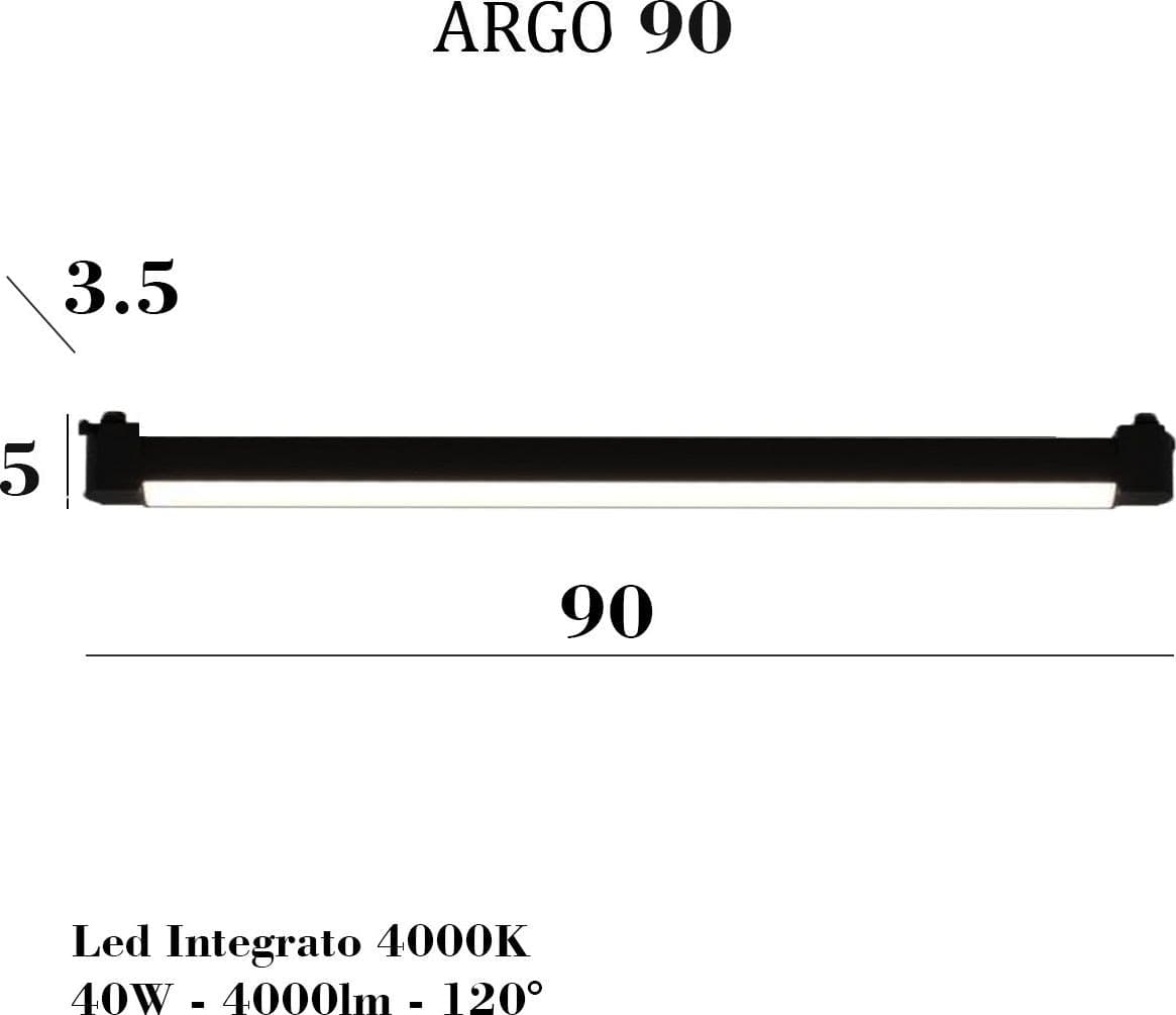 Binario Top Light MONO MIXKIT 300L N NE GU10 LED INTEGRATO 4000K lampada soffitto faretti orientabili moderno - 5