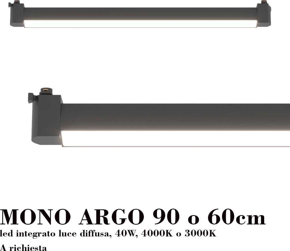 Binario Top Light MONO 1203 YARI 200 N GU10 LED lampada soffitto faretti orientabili moderno - 12