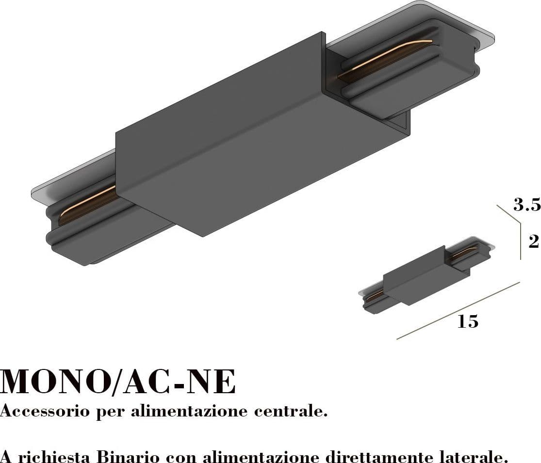 Binario Top Light MONO 1203 YARI 200 N GU10 LED lampada soffitto faretti orientabili moderno - 13