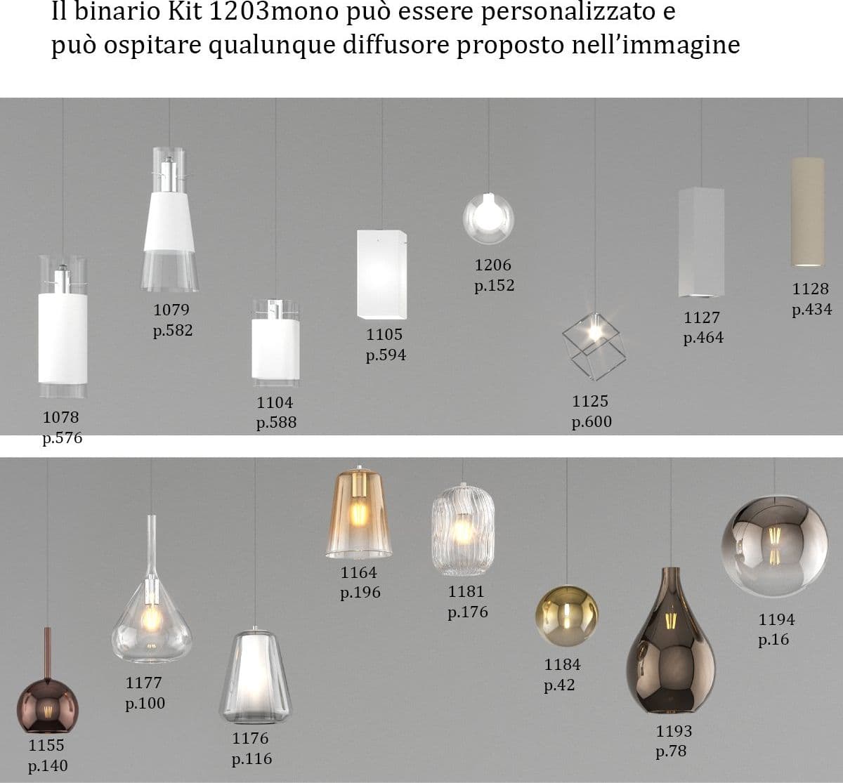 Binario Top Light MONO 1203 YARI 200 N GU10 LED lampada soffitto faretti orientabili moderno - 16