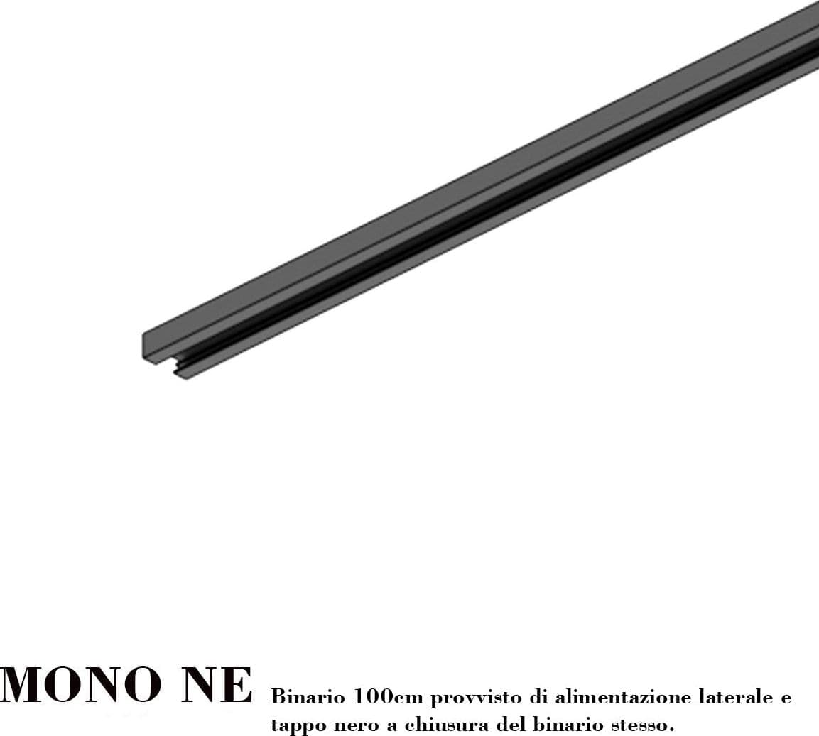Binario Top Light MONO 1203 YARI 200 N GU10 LED lampada soffitto faretti orientabili moderno - 8