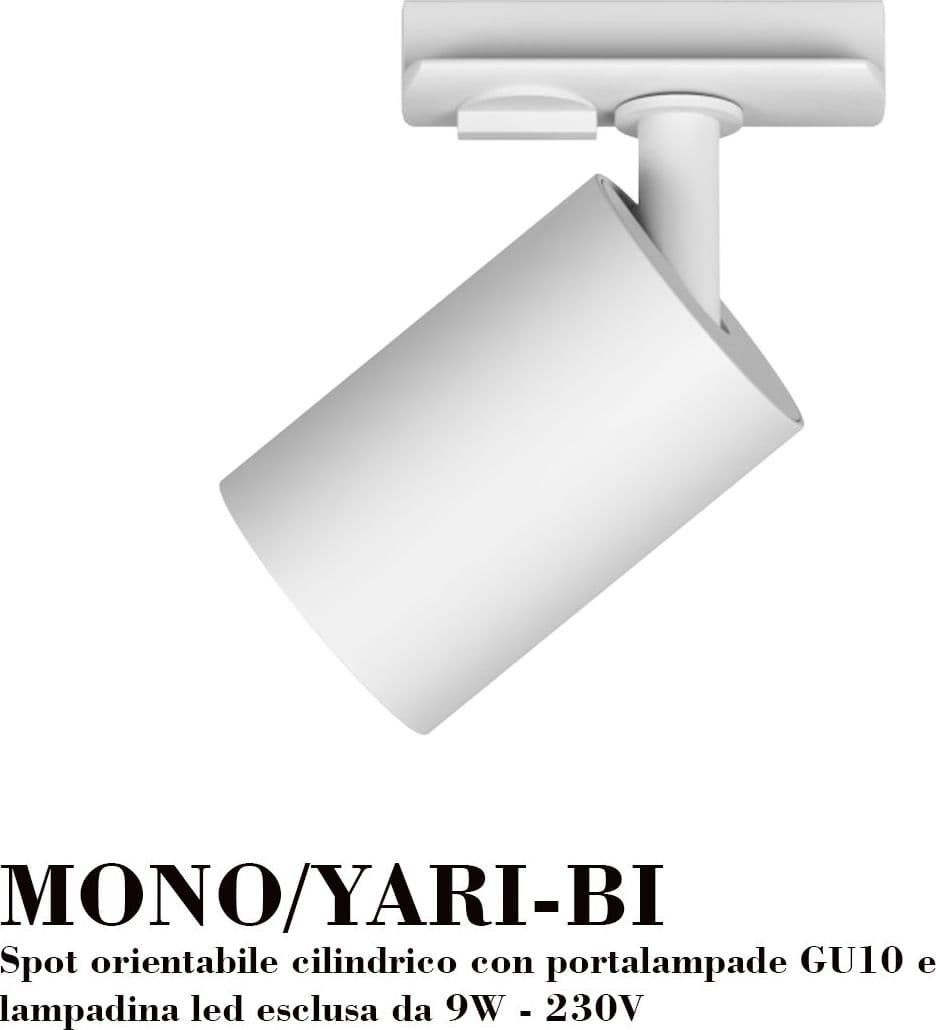 Binario Top Light MONO 1203 YARI 200 N GU10 LED lampada soffitto faretti orientabili moderno - 10