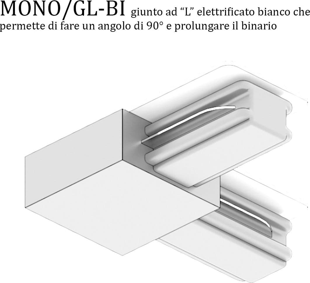 Binario Top Light MONO AMOSKIT 300L BIANCO E27 LED lampada soffitto faretti spot orientabili moderno - 5