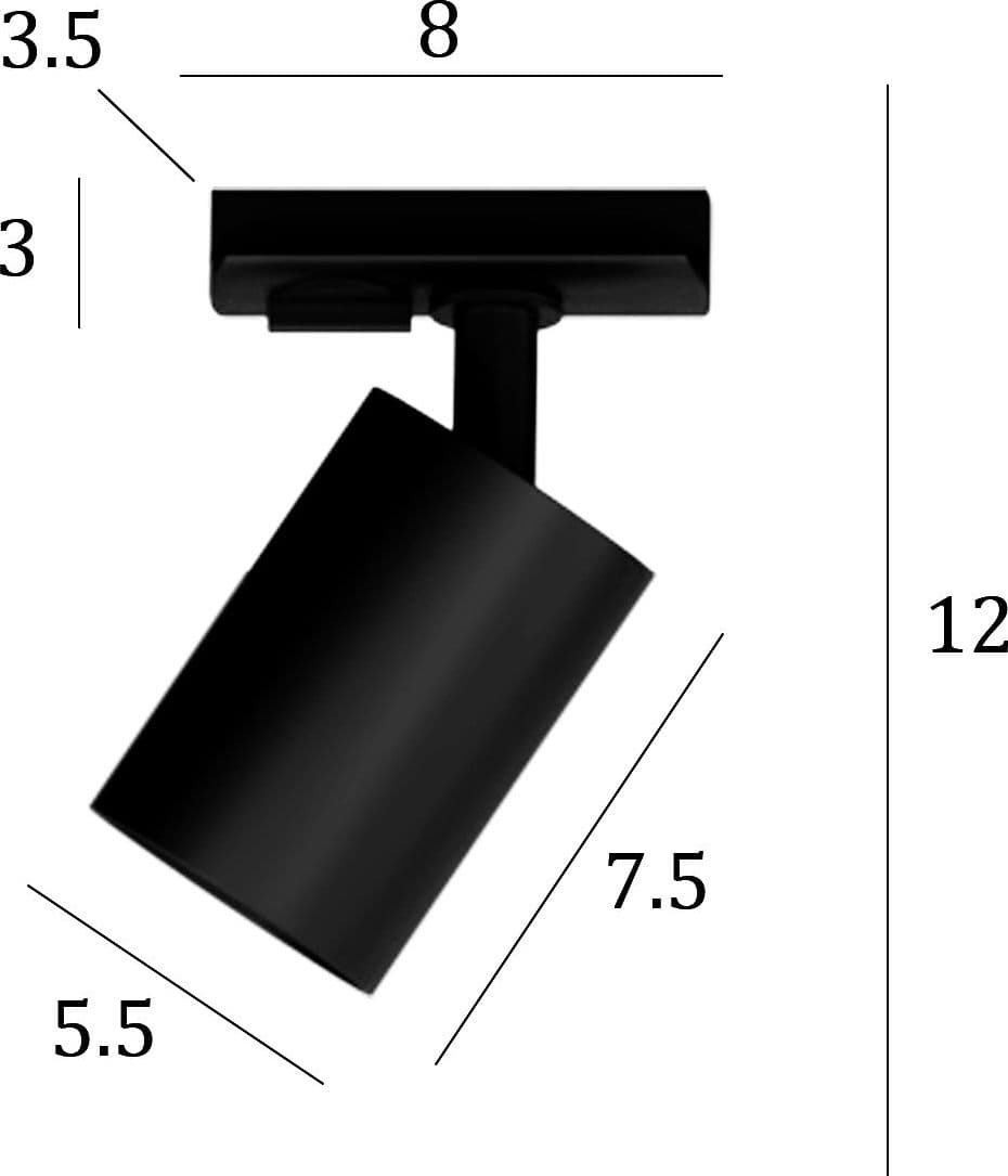 Binario Top Light MONO MIXKIT 100 N OR GU10 LED INTEGRATO 4000K lampada soffitto faretti orientabili classico moderno - 6