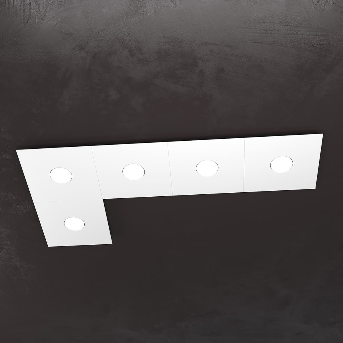 Plafoniera moderna Top Light ECCENTRIC 1156 5L GX53 LED metallo lampada parete soffitto - 48