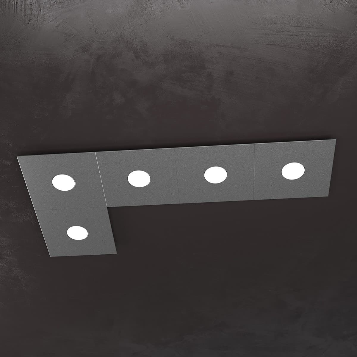Plafoniera moderna Top Light ECCENTRIC 1156 5L GX53 LED metallo lampada parete soffitto - 53