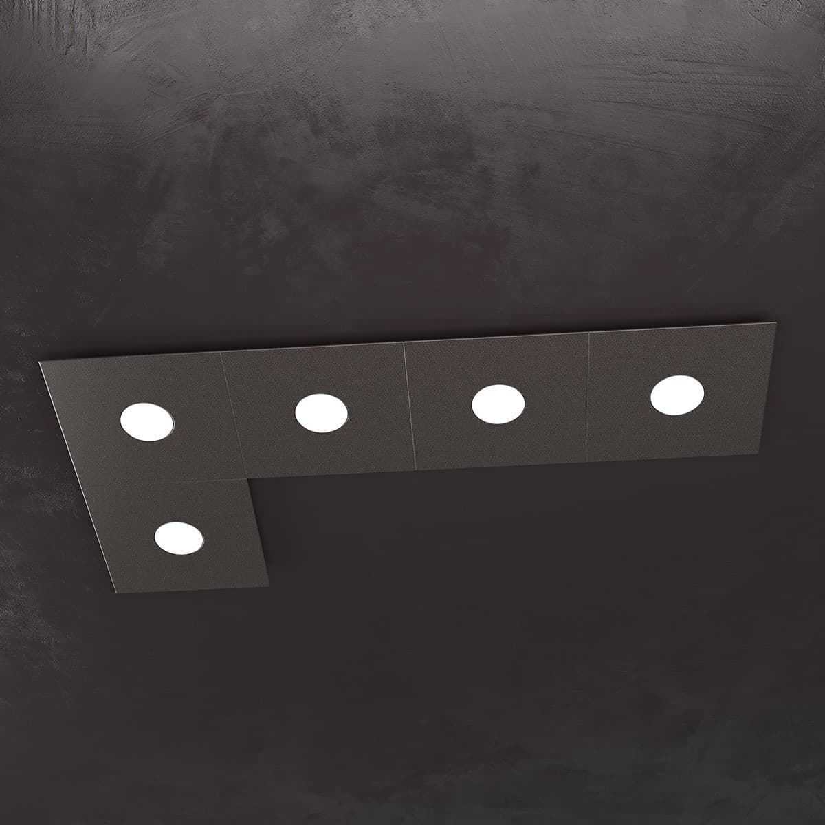Plafoniera moderna Top Light ECCENTRIC 1156 5L GX53 LED metallo lampada parete soffitto - 55