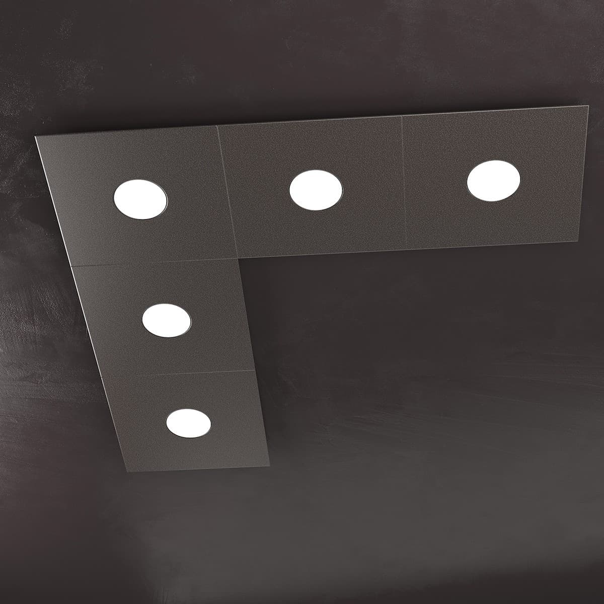 Plafoniera moderna Top Light ECCENTRIC 1156 5L GX53 LED metallo lampada parete soffitto - 64