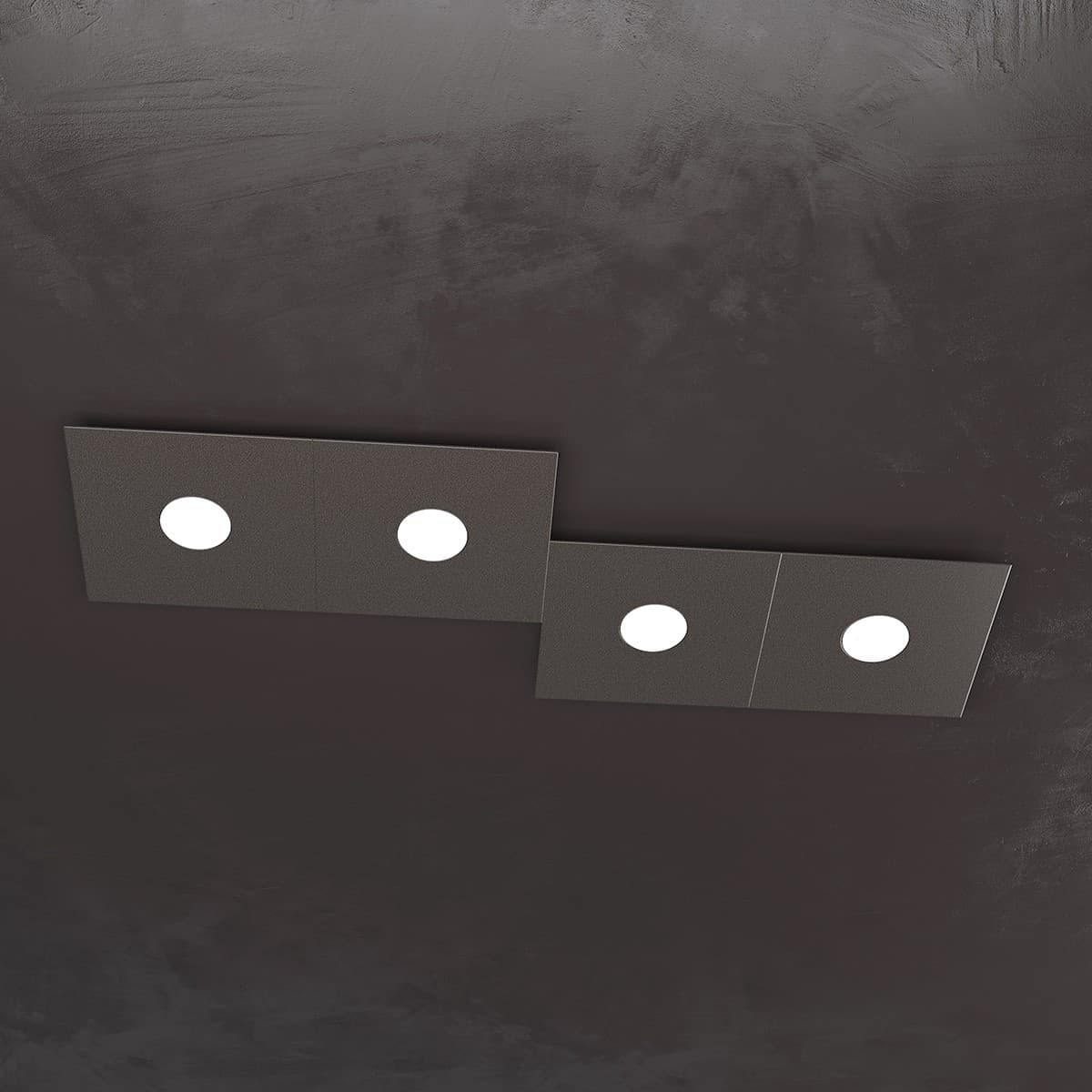 Plafoniera moderna Top Light ECCENTRIC 1156 4L GX53 LED metallo lampada parete soffitto - 40