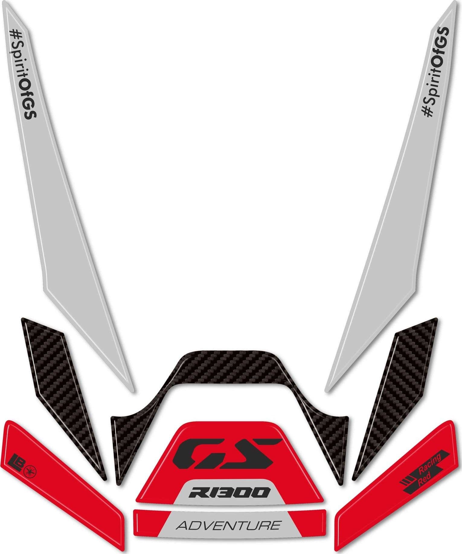 Protezione Becco Frontale Adesivo 3D compatibile con BMW R1300GS Adventure - 13