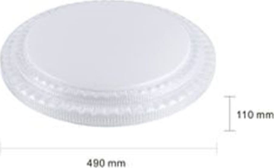 PLAFONIERA DA SOFFITTO 60W CERCHIO A STRATI DECORATO LUCE FREDDA FST-50A16287 49CM - 4