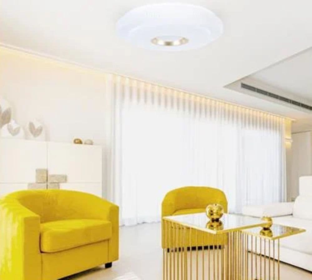 PLAFONIERA LED LAMPADA DA SOFFITTO 45W LUCE BIANCO FREDDO 6500K ORO BIANCO 45502 - 5