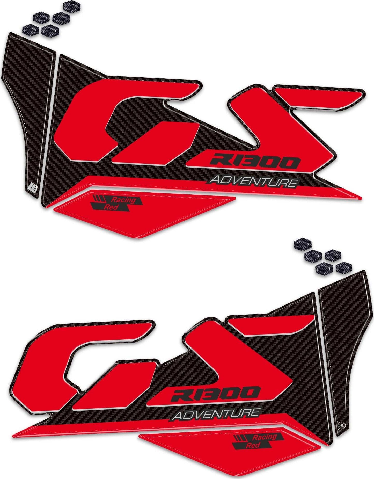 Adesivi Gel 3D Protezioni Laterali compatibili con BMW R1300 GS Adventure - 15