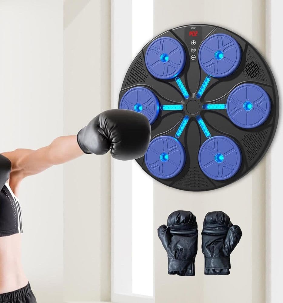 MACCHINA DA BOXE MUSICALE DA PARETE KICKBOXING ESERCIZIO ATTREZZATURA DA ALLENAMENTO - 7