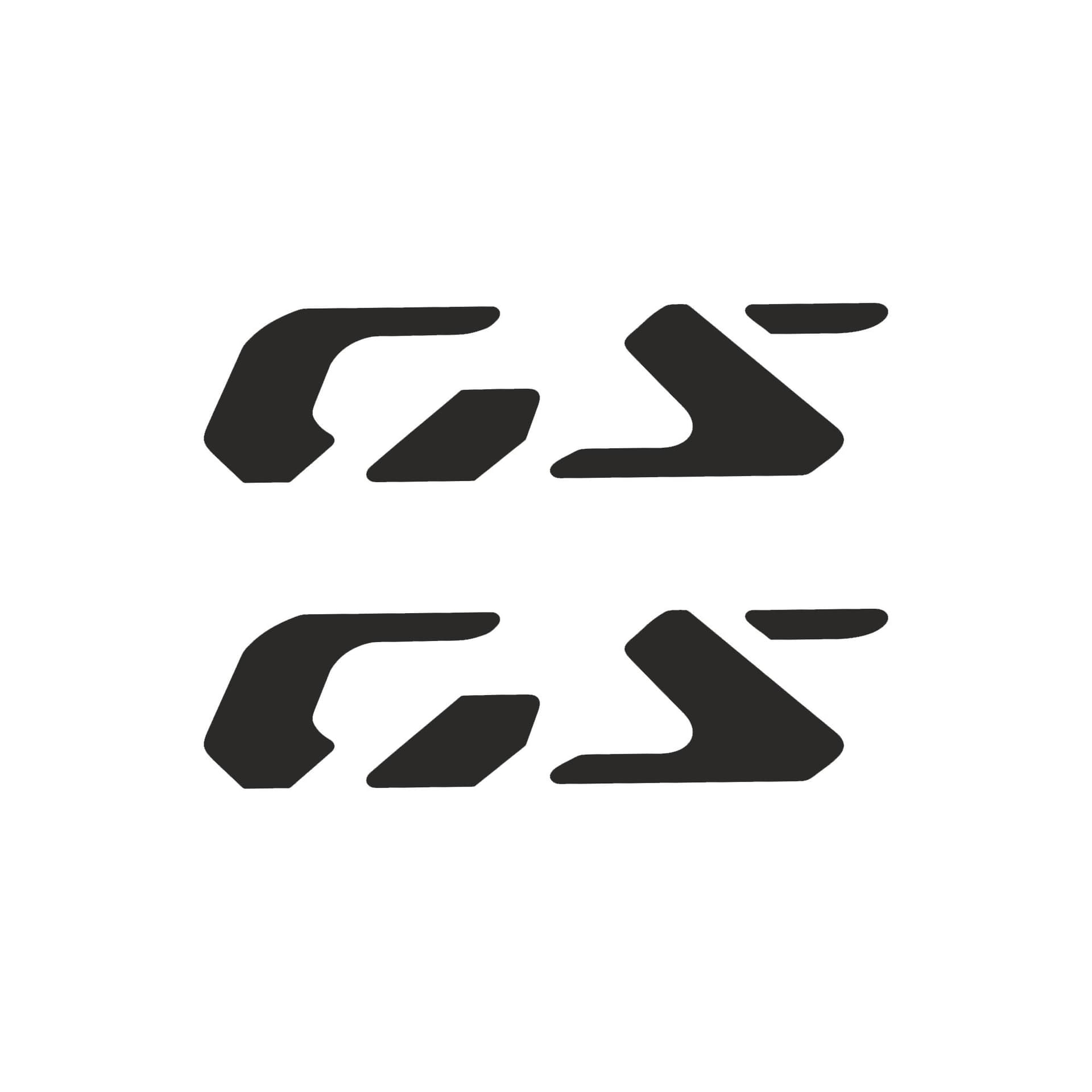 Coppia di Adesivi Prespaziati Scritta GS compatibile con BMW R1300GS Adventure - 2