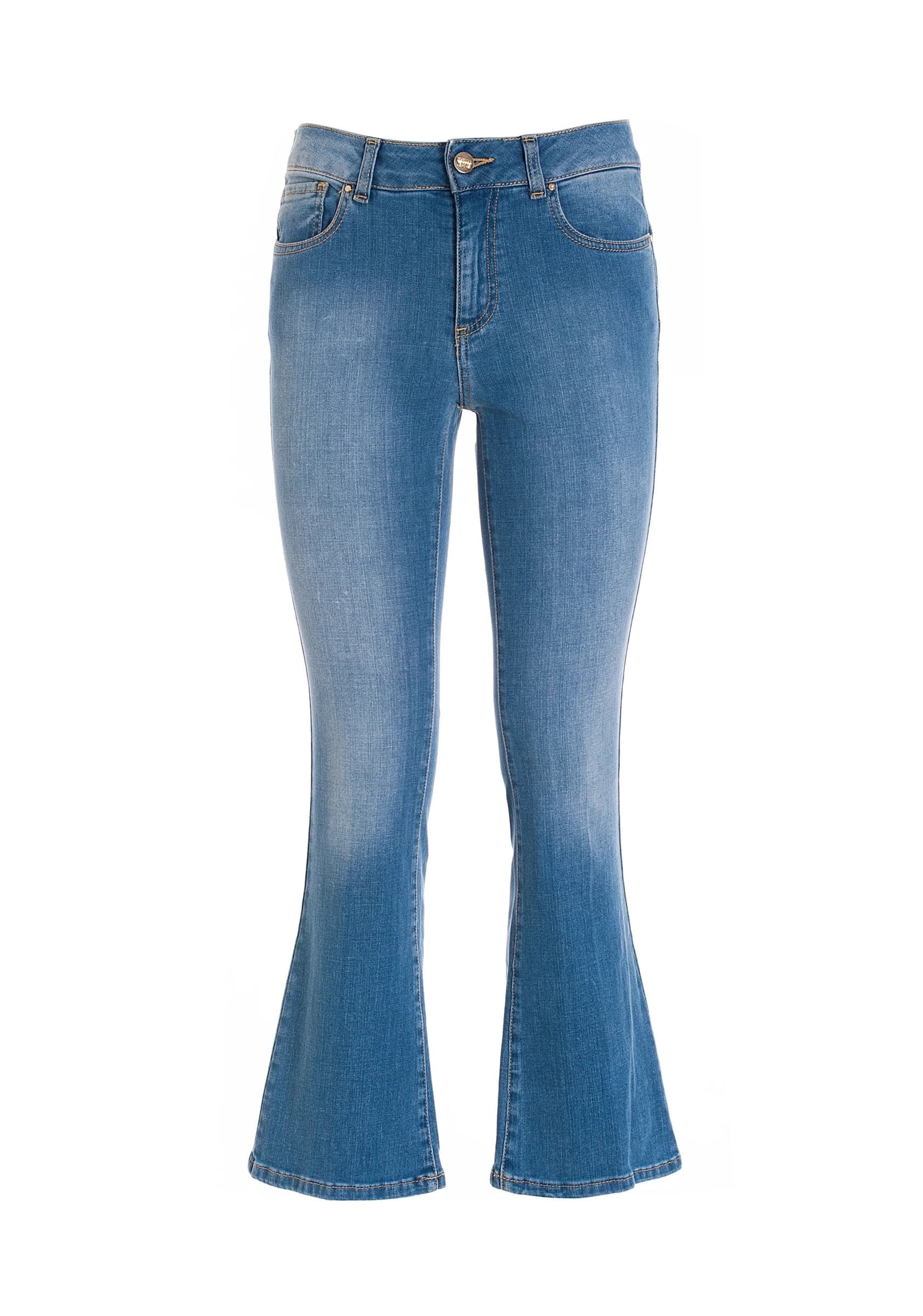 Fracomina jeans donna bella F cropped flare stonewash in Jeans Broadway Red - Barletta, commercioVirtuoso.it