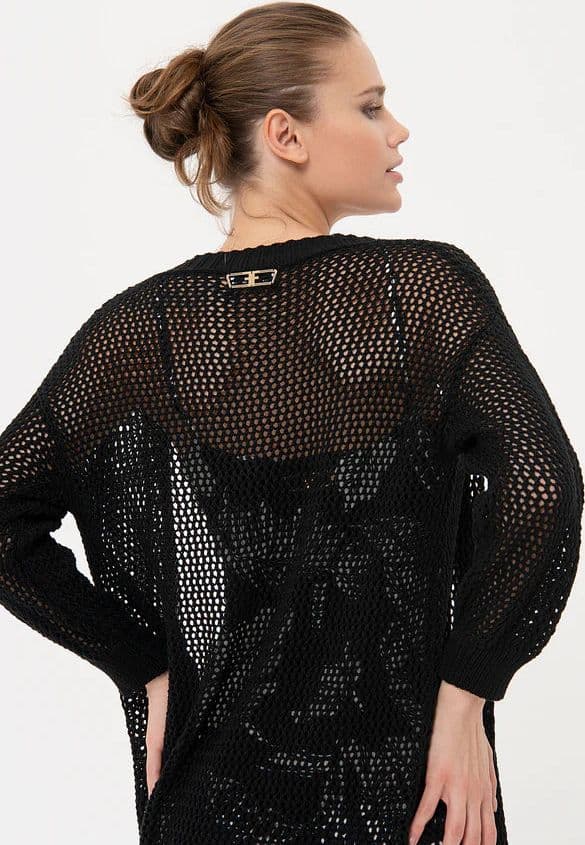 Fracomina knitted cardigan black maglia donna