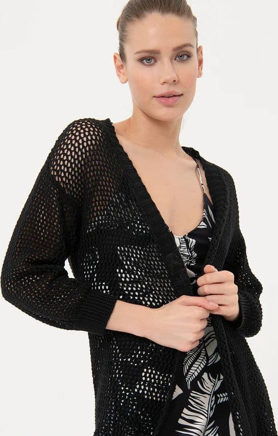 Fracomina knitted cardigan black maglia donna in Cardigan Broadway Red - Barletta, commercioVirtuoso.it