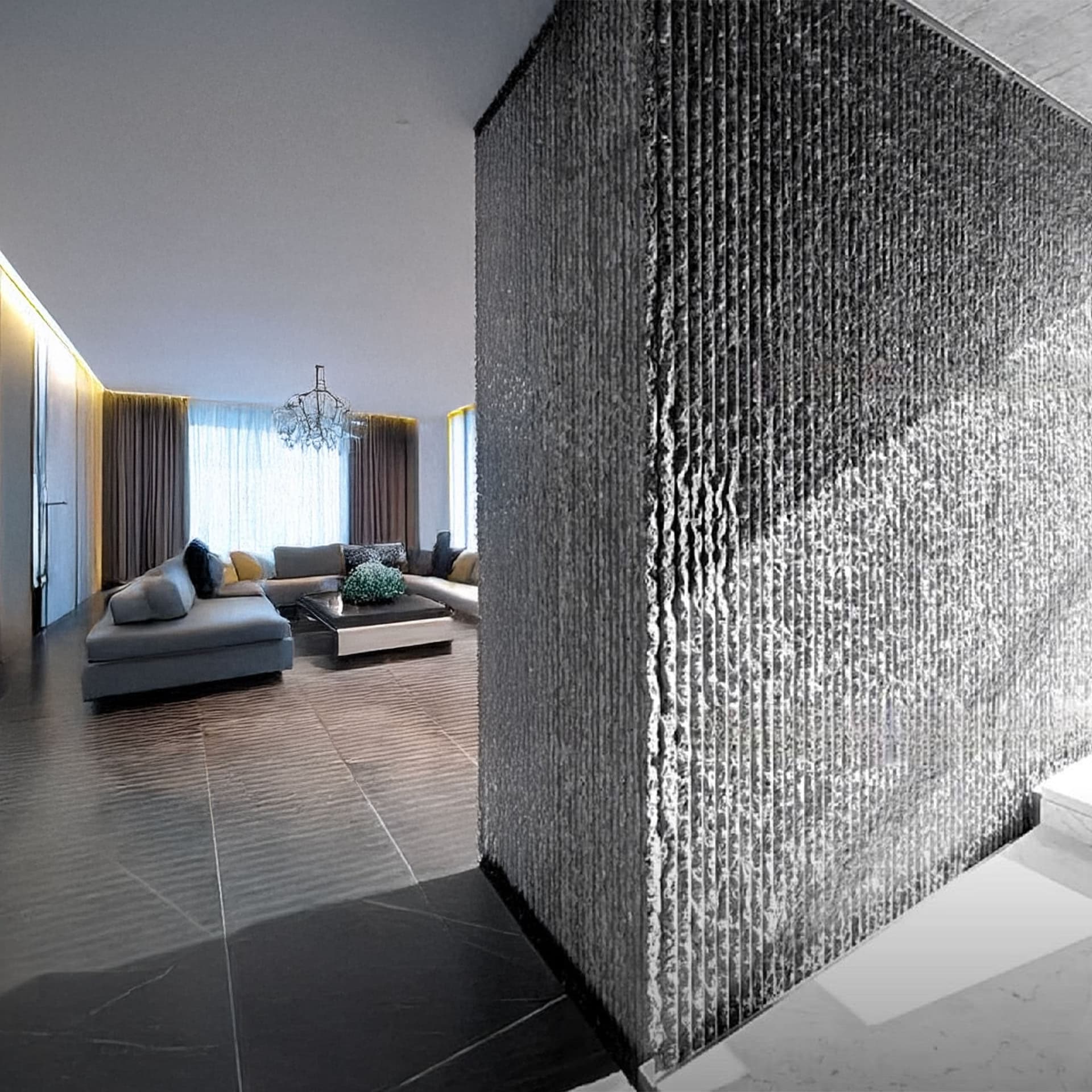 pannello di Rivestimento interno-esterno in PU effetto pietra Rigata ultrarealistico ed isolante 60x120cm in 4 colori - Eternal Parquet