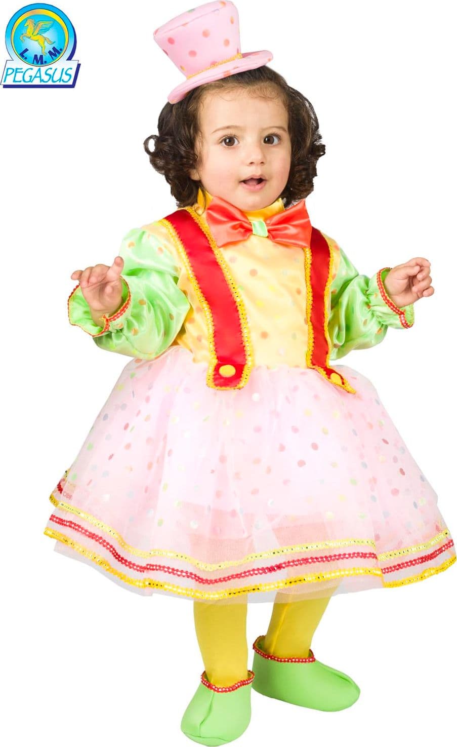 COSTUME CARNEVALE PAGLIACCETTA NEONATA - PEGASUS 5646