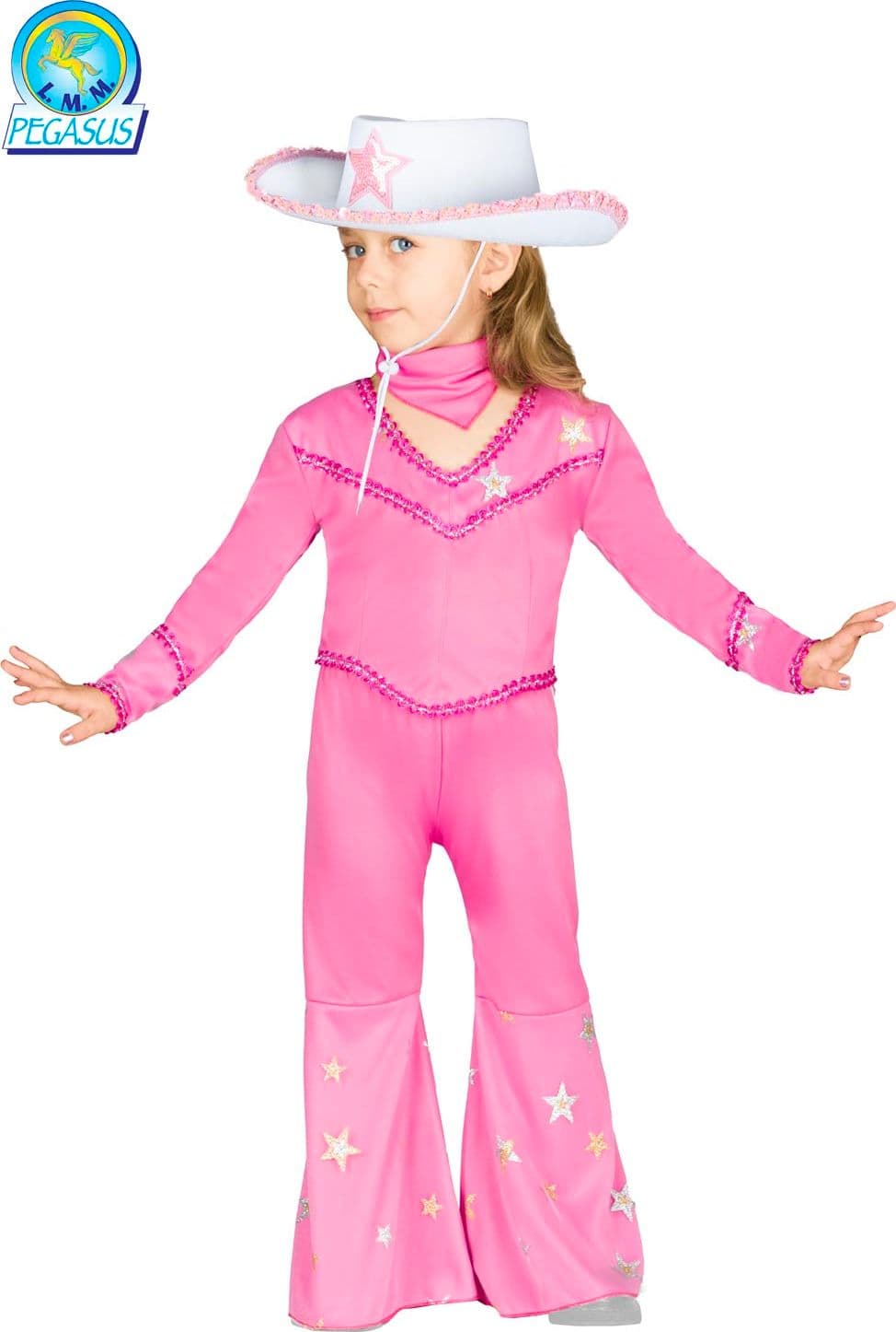 COSTUME CARNEVALE COW GIRL GLAMOUR DA 3 A 6 ANNI - PEGASUS 0109