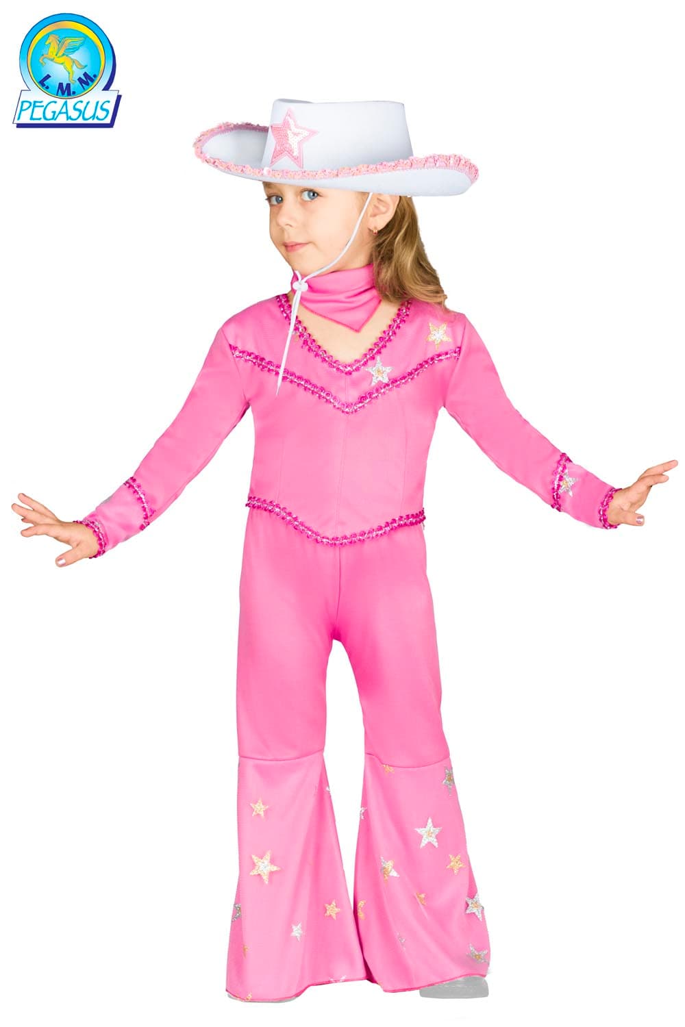 COSTUME CARNEVALE COW GIRL GLAMOUR DA 3 A 6 ANNI - PEGASUS 0109 - 3