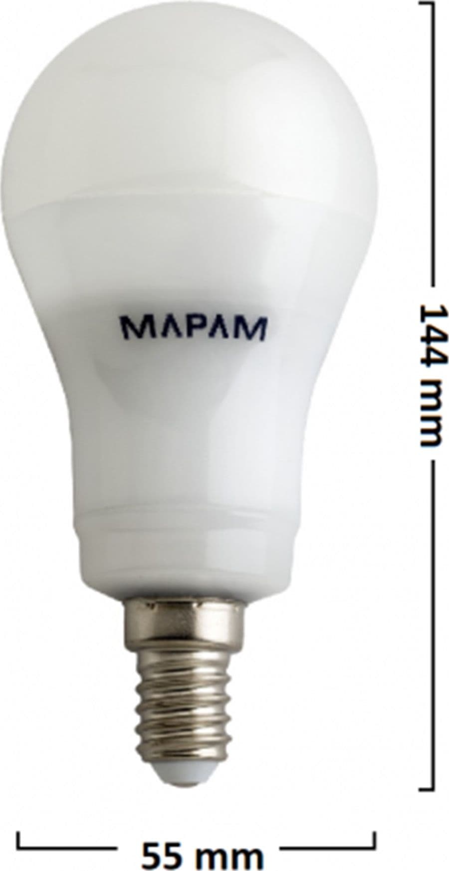 LAMPADINA LED ATTACCO E14 BULBO A55 7 WATT LUCE CALDA 3000K ALTA QUALITÀ 00074 - 3