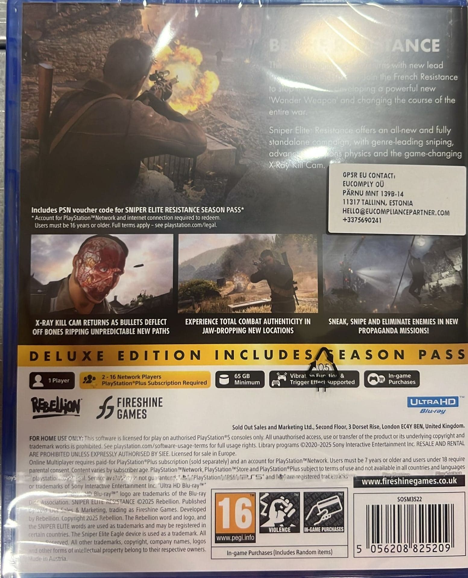 Sniper Elite Resistance Deluxe Edition Ps5 UK - 2