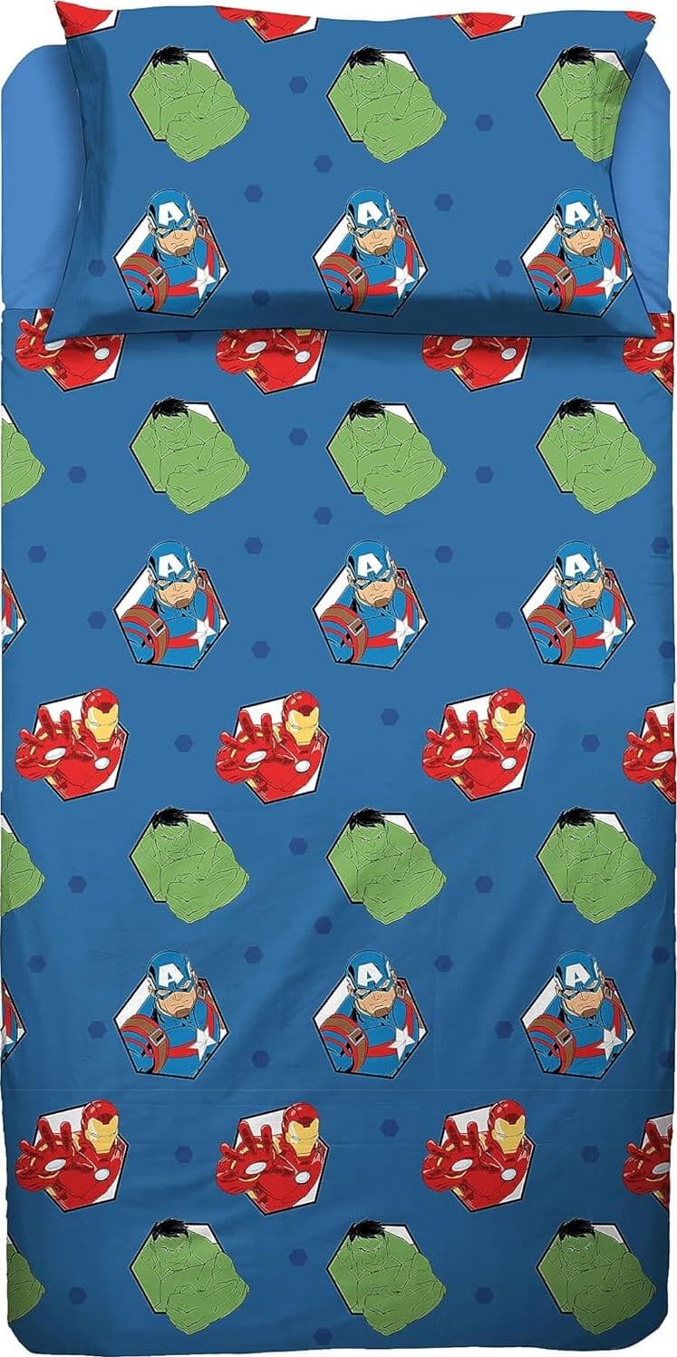 Completo lenzuola singolo Avengers 100% cotone