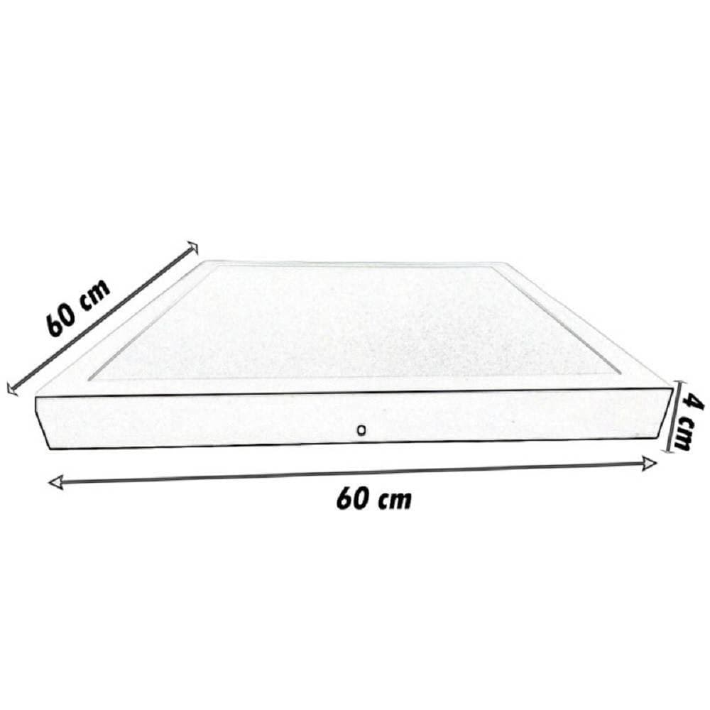 PLAFONIERA SOFFITTO 60X60 CM PANNELLO LED 40W 3 COLORAZIONE DI LUCE LP600-40W-3C - 11