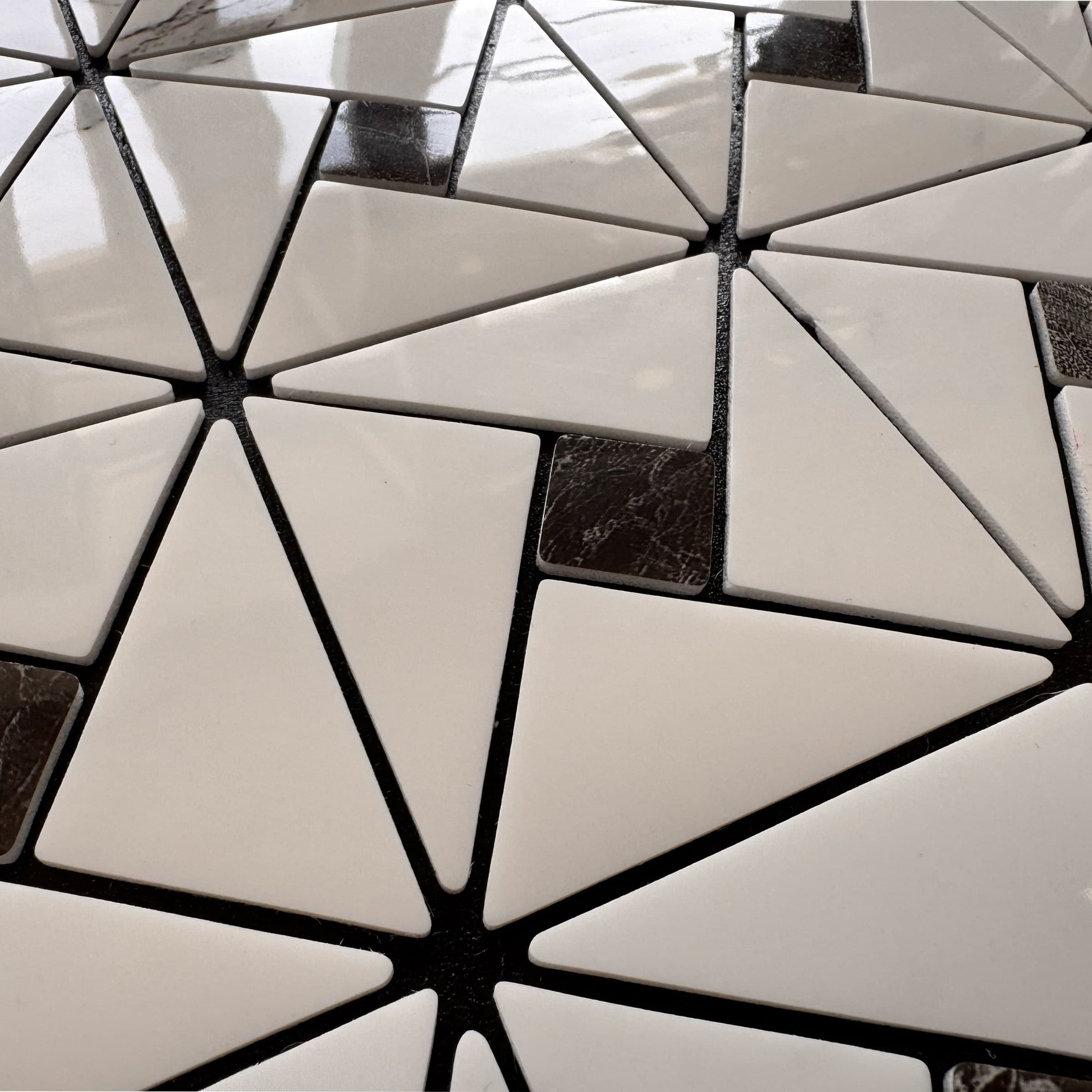 Piastrelle 3D Autoadesive in PET acustiche e isolanti 30x30cm (4mm spessore) TRAPEZI CARRARA - Eternal Parquet
