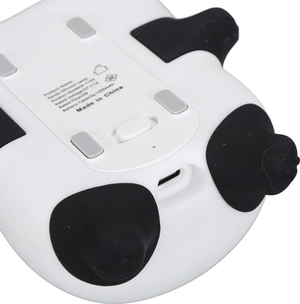LUCE NOTTURNA FORMA PANDA LAMPADA A LED IN SILICONE DIMMERABILE RICARICABILE USB - 9