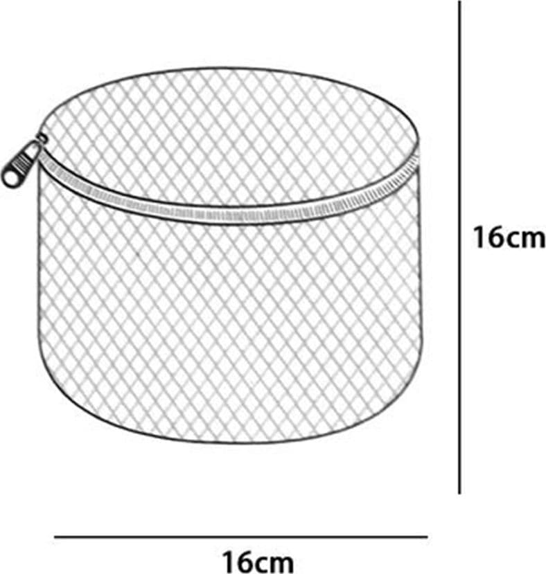 SACCO A RETE FINE FORMA ROTONDA PROTEGGI BUCATO PER INTIMO CON ZIP 16X16CM 59994 - 2