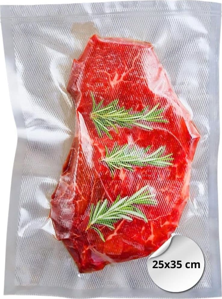 KIT 20PZ SACCHETTI SOTTOVUOTO 25X35CM PER CONGELATORE FRIGORIFERO MICROONDE COTTURA - 5