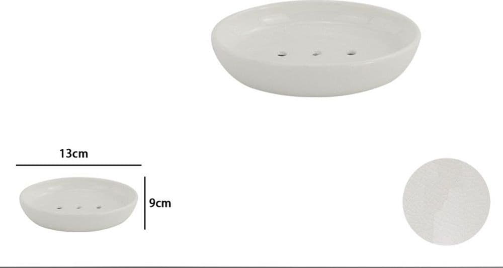 PORTA SAPONE SAPONETTA PIATTO BIANCO PELLE ACCESSORIO ARREDO BAGNO ELEGANTE 87788 - 2